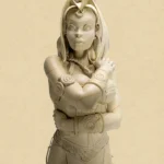 Grand buste Atalante 70 cm n° EA 10/12 – version marbre - Crisse