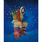 Affiche Vatine – Pin-up de Noël