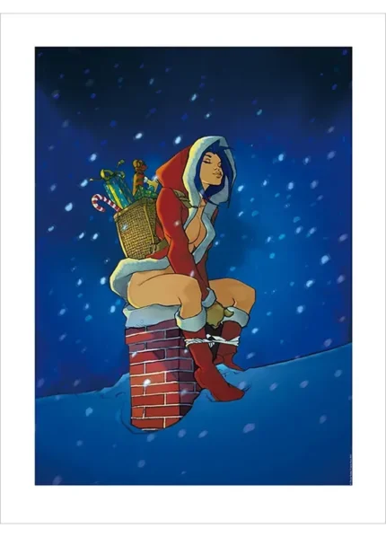 Affiche Vatine – Pin-up de Noël