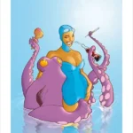 Affiche Vatine – La Pin-up & Le Poulpe