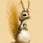 Petite affiche Civiello – Écureuil