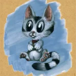 Petite affiche Civiello – Chat