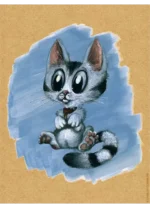Petite affiche Civiello – Chat