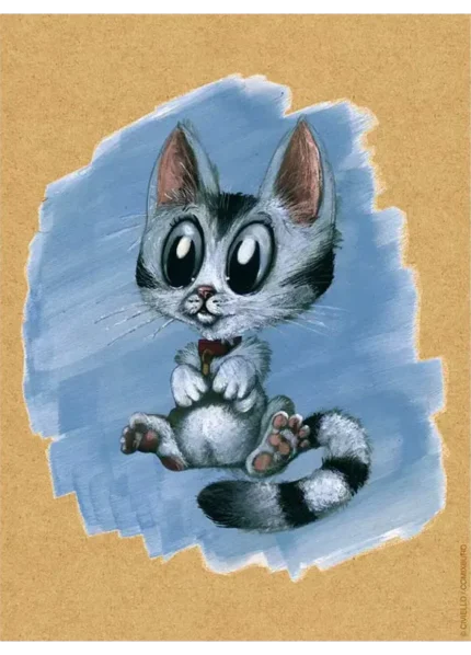 Petite affiche Civiello – Chat