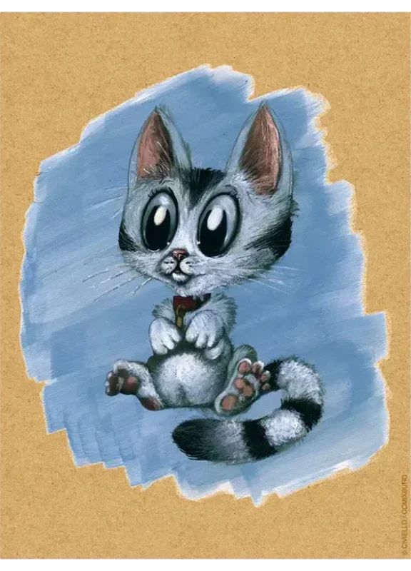 Petite affiche Civiello – Chat