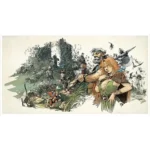 Affiche d’art Loisel – La Quête de l’oiseau du temps – version couleur Régis Loisel