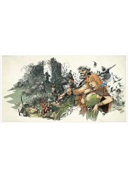 Affiche d’art Loisel – La Quête de l’oiseau du temps – version couleur Régis Loisel