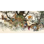 Affiche d’art Loisel – Peter Pan – version couleur Régis Loisel