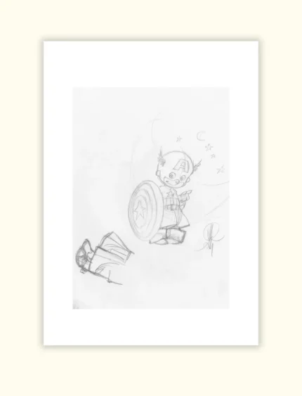 Originaux Alberto Varanda super Little Hero Capitaine America