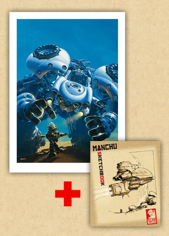 image du pack manchu comprenant le sketchbook et une affiche